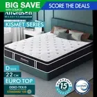 ALFORDSON Mattress Double Bed Euro Top Spring Foam Bedding 22CM Medium Firm