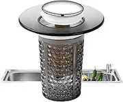 Pop Up Sink Drain Stopper - Bouncing Filter for Sink | Odor Resistant Bouncing Core Press Drain Filter for Toilet Laundry Bathtub