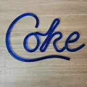 "Coke" Sign Made Of Plastic Or Acrylic 9.5" X 6"