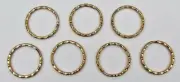 Lot 50 KEY RINGS ~ 25mm 1" Split Ring ~ Hammered GOLD Metal ~ Sturdy