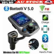FM Transmitter Radio Bluetooth Compatible 5.0 Wireless Car USB Charger New