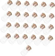 STOBAZA 25pcs Mini Wish Bottle Airtight Jars with Lids Small Containers with Lids Party Drink Dispenser Bottles Teapot Porcelain Tea Canister Tap Canisters Teacup Beverage Mug White Bamboo