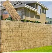 Natural Fencing Rolls, Decorative Privacy Fencing, Bamboo Fencing, for Outdoor Privacy Screening, Sun Blocking, Decorative Divider, for Garden Backyard Balcony(1 * 9m(3.3 * 29.5ft))