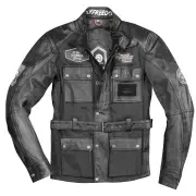 Quattro TL Black Motorcycle Leather/Textile Jacket