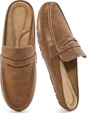 [Harence] Mules for Women Flats Shoes: Comfortable Dressy Round Toe Backless Mule Slides Casual Walking Slip On Work Loafers
