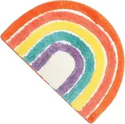 YARNOW Rainbow Cat Litter Box Mat Non Skid Pet Mat for Cats Durable and Soft Litter Rug Slip Design