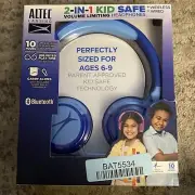 Altec Lansing Kid Safe 2-in-1 Bluetooth Headphones Hero Blue 10HR Battery Life