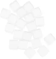 KONTONTY 20pcs Transparent Acrylic Dices DIY Dice for Board Games Parties Teaching Lightweight Portable Game Accessories for Social Gatherings