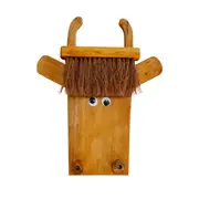 Brush Art 45cm Cow Animal Outdoor Ornament Yard/Patio Garden Home Decor Brown