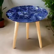 21" Sodalite Stone Coffee Table Top Handmade Custom Side Table Home Furniture