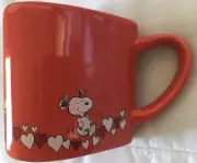 Peanuts~”Snoopy & Woodstock”~Heart Shaped~16 Oz. Ceramic~Cup/Mug~FAST SHIPPING