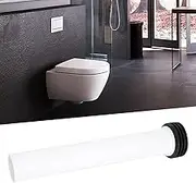 Toilet Flush Pipe with Rubber Sealing - White Toilet Water Straight Flush Pipe Lengthened Flushing Tube Accessory
