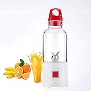 Portable Blender,USB Electric Juice Cup, 5200Mah Rechargeable Juicer Cup Portable Blender, 500ml Juicer Mixer Blender(Red)