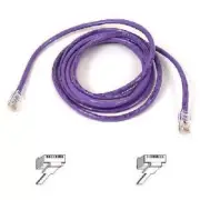 Belkin A3L791-03-PUR-S Cat5E Snagless Patch Rj45 M/M Cable 3 Ft Purple ** Call