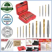 14-Piece Cobalt HSS Steel Screw Extractor Set for Removing Stripped Bolts