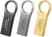 Personalized USB Flash Drive, Custom Metal USB 2.0 Memory Stick Thumb Drive, Ideal for Businesses, Corporations, Educational Institutions, Photography & Music Studios and Non-Profits (8 GB,50 PCS)