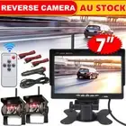 7" Wireless Reverse Camera Kit TFT Monitor Night Vision CCD Parking Night Vision