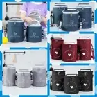 Aluminum Foil Cylinder Insulated Lunch Box Bag Office School Outdoor