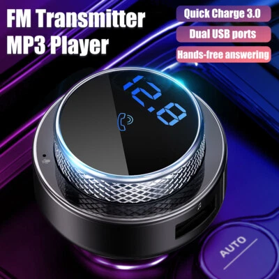 Bluetooth FM Transmitter Portable Wireless Car Radio Adapter Smart Car paUmy