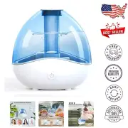 BPA-Free Ultrasonic Humidifier - 1.7L Tank, Adjustable Mist & Ambient Light