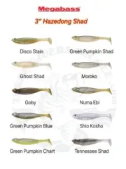 Megabass 3" Hazedong Shad Finesse Swimbait / Drop Shot Bait - Choose Color / JDM