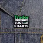 TRADER DATA GRAPH 琺瑯胸針時尚服飾配飾禮品