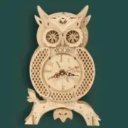 DIY Owl Clock Wooden Puzzle Fun Handcrafted Home Decor