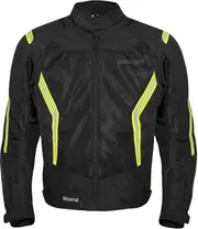 Germot Mistral, textile jacket , color: Black/Yellow , size: L