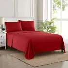 Queen Size Bed Sheets - Breathable Luxury Sheets with Full Elastic & Secure C...