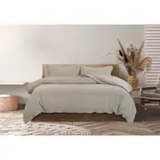 Algodon Ranch Cotton Waffle Pattern Doona/Quilt Cover Set - Sand