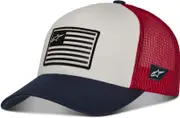 Alpinestars Flag Snapback Cap, white-red for Men One Size White Red