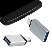 For S.Galaxy Tab A7 Lite OTG Adapter USB 3.1 Type C Plug To USB 3.0 Silver
