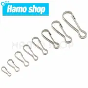 50pcs Stainless Steel Snap Hooks Zipper Pull Lanyards Clips Sewing Crafts Suppli