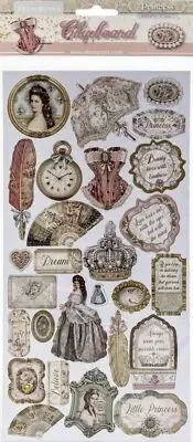 Stamperia Adhesive Chipboard 6"X12" Princess