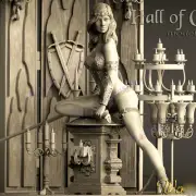 Hall of Candles Beauty 1/8 3D Printing Model Kit Unpainted Unassembled GK