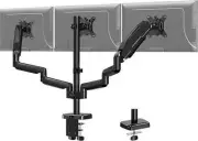 MOUNT PRO Triple Monitor Desk Mount Articulating Gas Spring Arm 3 Screens 13-27”