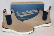 Blundstone Men's 2146 Chelsea Sneaker Boots Suede Sand Navy SZ 10