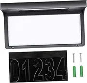 Vaguelly Solar Address Plaque Number Sign Solar Powered Outdoor Number Light for Garden Patio Porch for Easy Installation