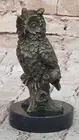 Handmade Bronze Owl Art Deco Sculpture by Milo Unique Collectible Statue