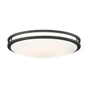 Roseto NVCF46801 Boundless 24"W LED Flush Mount Ceiling Fixture - Black