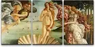 Botticelli's Birth of Venus Canvas Art Set - 3 Panels for Home Decor