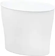 InterDesign Nuvo Wastebasket Trash Can for Bathroom White