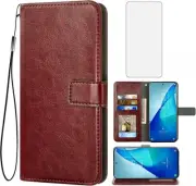 Compatible with TCL 20S/20 5G/20L/20L+ Plus Wallet Tempered Glass Screen