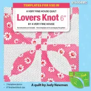 Merideth Clark Designer collection ruler template set Lovers Knot 6in finished