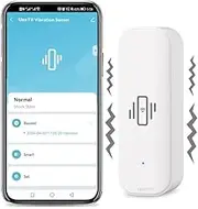 UanTii Smart Vibration Detector Tuya WiFi Vibration Sensor Smart Home Security System Support Smart Life App Remote Monitor,No Hub Required (White)