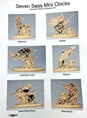 Scroll Saw Pattern- Seven Seas Mini Clock Patterns- 6 Patterns- Collectible NEW