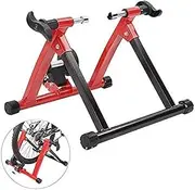 Fluid Bike Trainer Stand,Indoor Fluid Bicycle Exercise Trainer w Quiet Real Road Feel Flywheel, Supports Portable Cycling Stand,Maximum Weight Capacity of 150k (Color : Red)