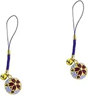 COHEALI 2pcs DIY Hollow Bell Hanging Pendant Bracelet Earring Dangle Japanese Bell Lucky Charm Keychain Good Luck Charms Keychain Hanging Bell Phone Charms Mobile Phone Strap Old Fashioned
