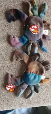 Ty Beanie Babies Claude the Crab. 1 has loose tag.