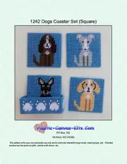 Dog Square Coaster Set-Plastic Canvas Pattern or Kit